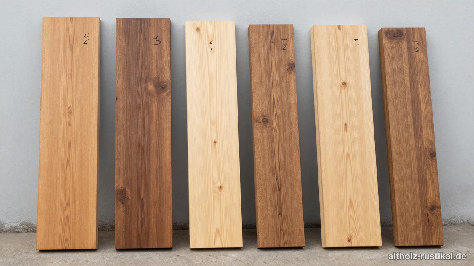Holzarten Altholz Vergleich Eiche Kiefer Teak